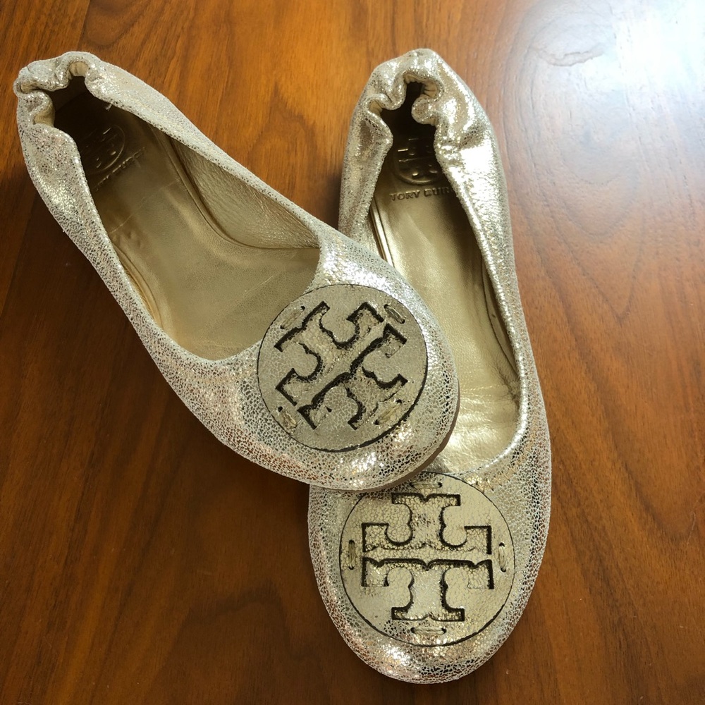 Tory Burch Gold Flats - Picture 4 of 6